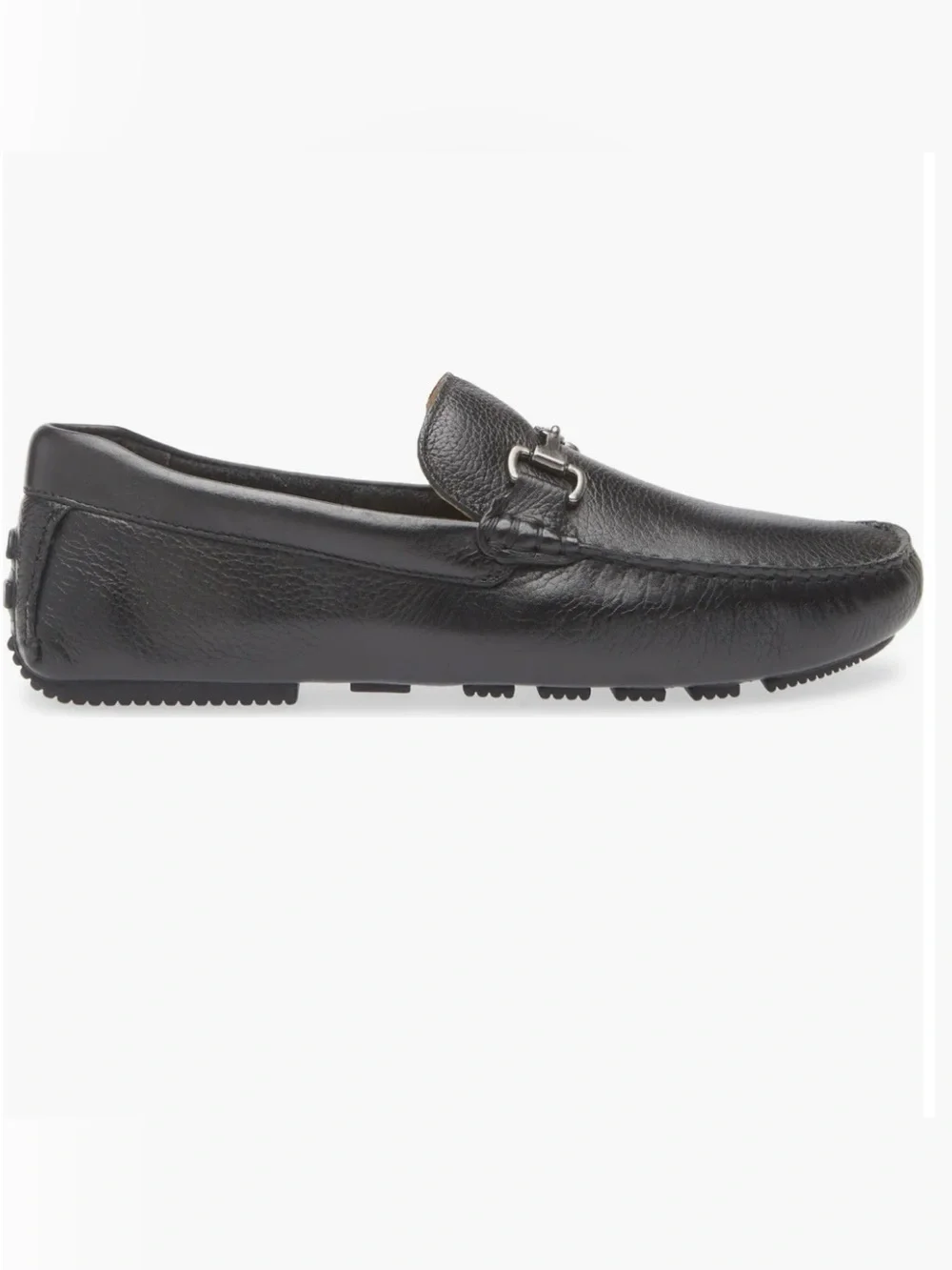 NWOT Nordstrom Men’s Black Leather Bit Driving Loafers